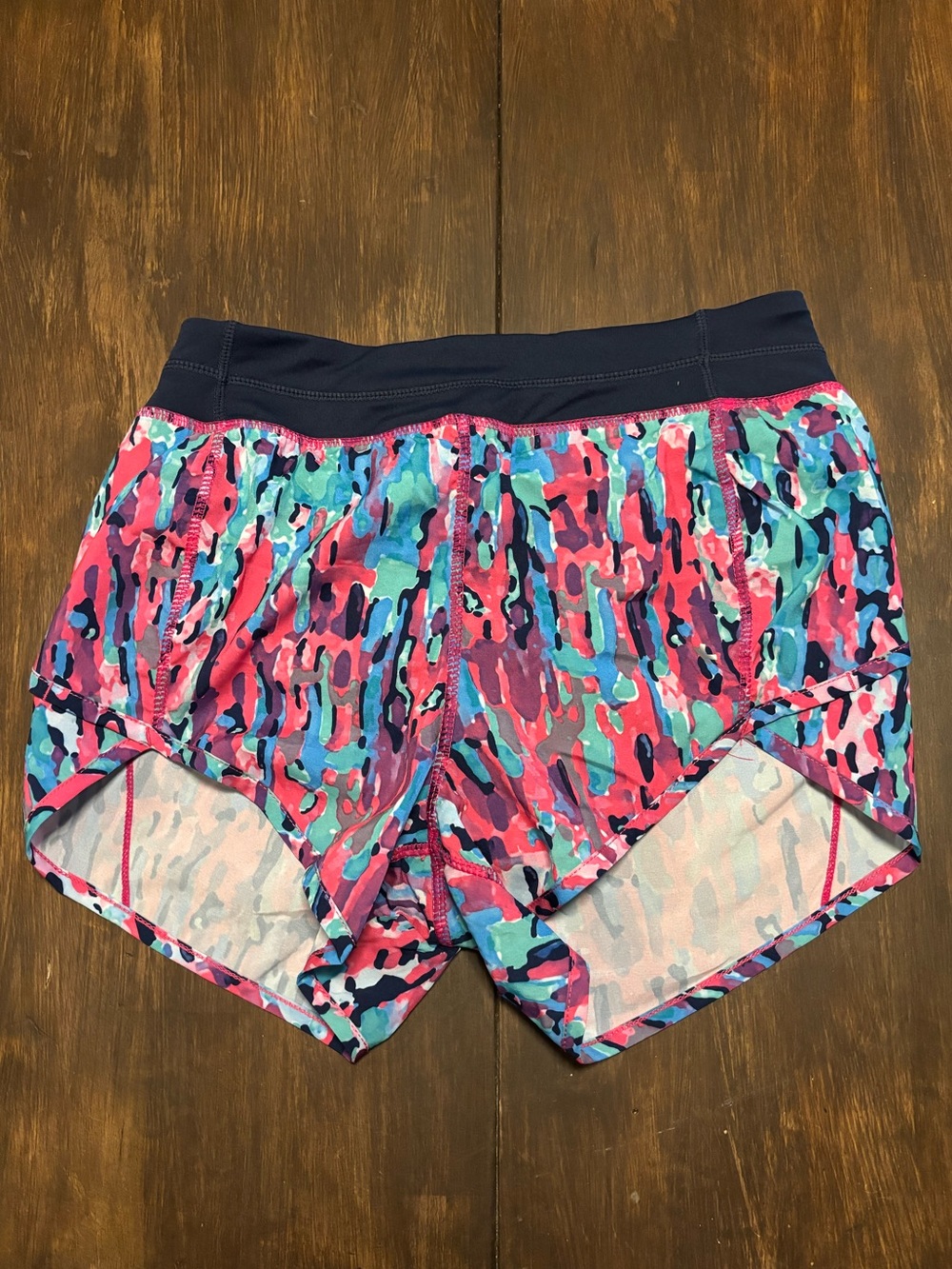 kidpik Multi-Color Active Shorts with Navy Waistband